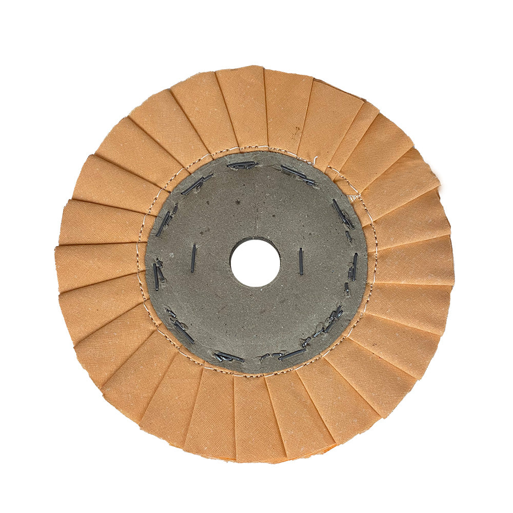 Roda Polimento Plissada 250 - Laranja - Furo 32