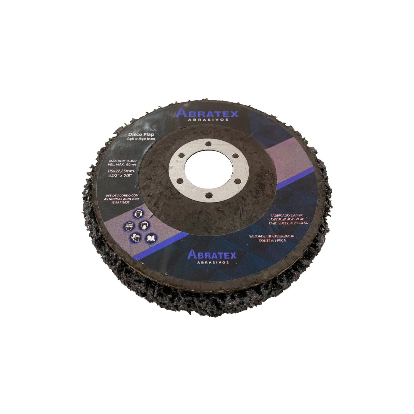 Disco Flap Removedor De Tintas e Vernizes - 115mm ABRATEX | Caixa com 5