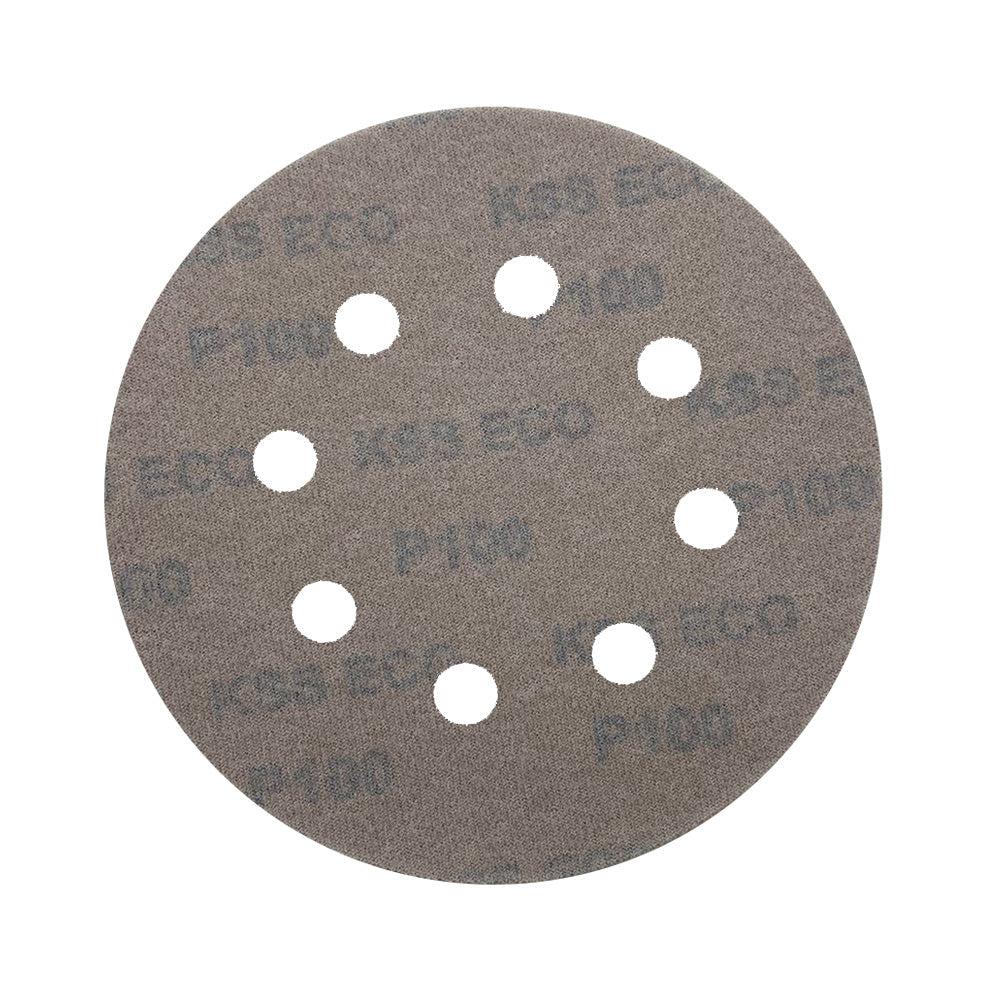 Disco Lixa Velcro 125 - 5" - KSSECO - 8 Furos - Caixa com 100 un. - ESCOLHA O GRÃO