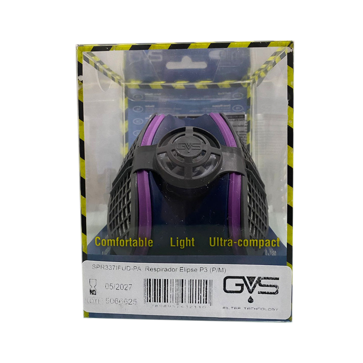 Máscara Semifacial Respirador Elipse P3 Antiodor - Com Filtro P3 CA29416 GVS