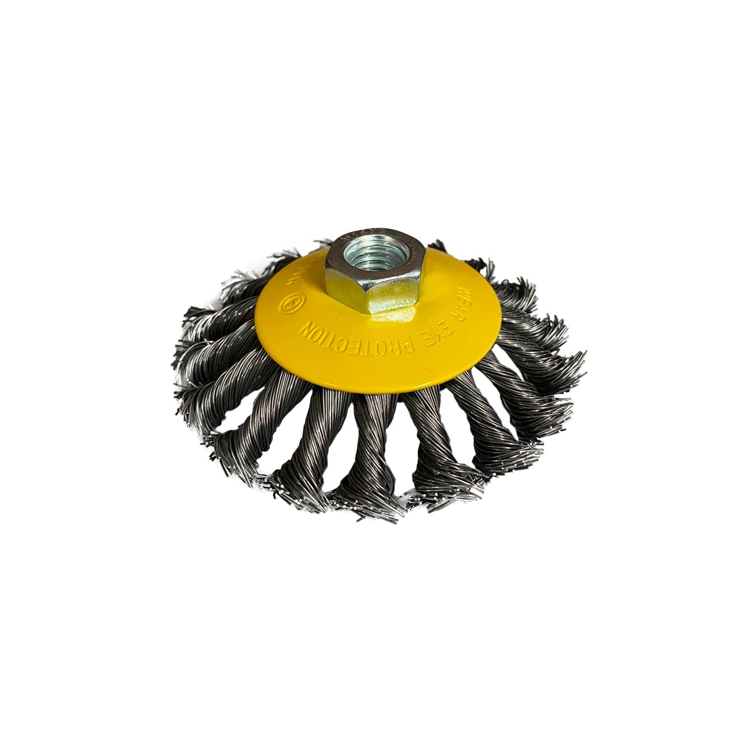 Escova Cônica Trançada 100 mm M14 Aço Carbono para Esmerilhadeira