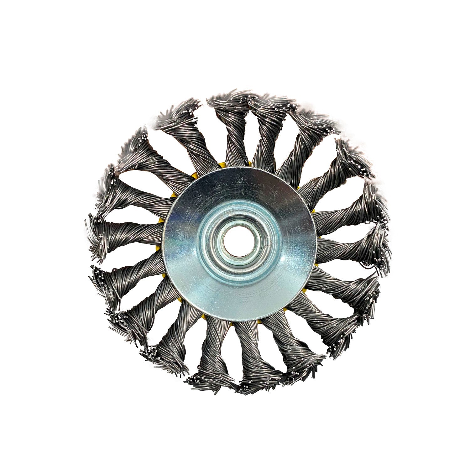 Escova Cônica Trançada 100 mm M14 Aço Carbono para Esmerilhadeira