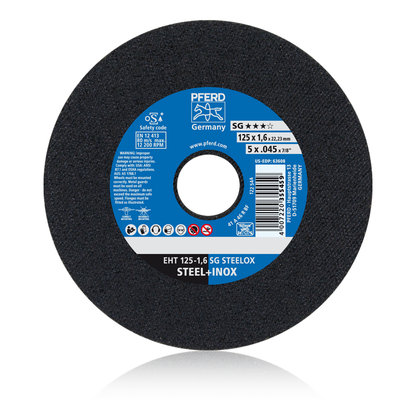 Disco Corte EHT 125-1,6 SG Steelox PFERD ART. 61341122 | Caixa com 25