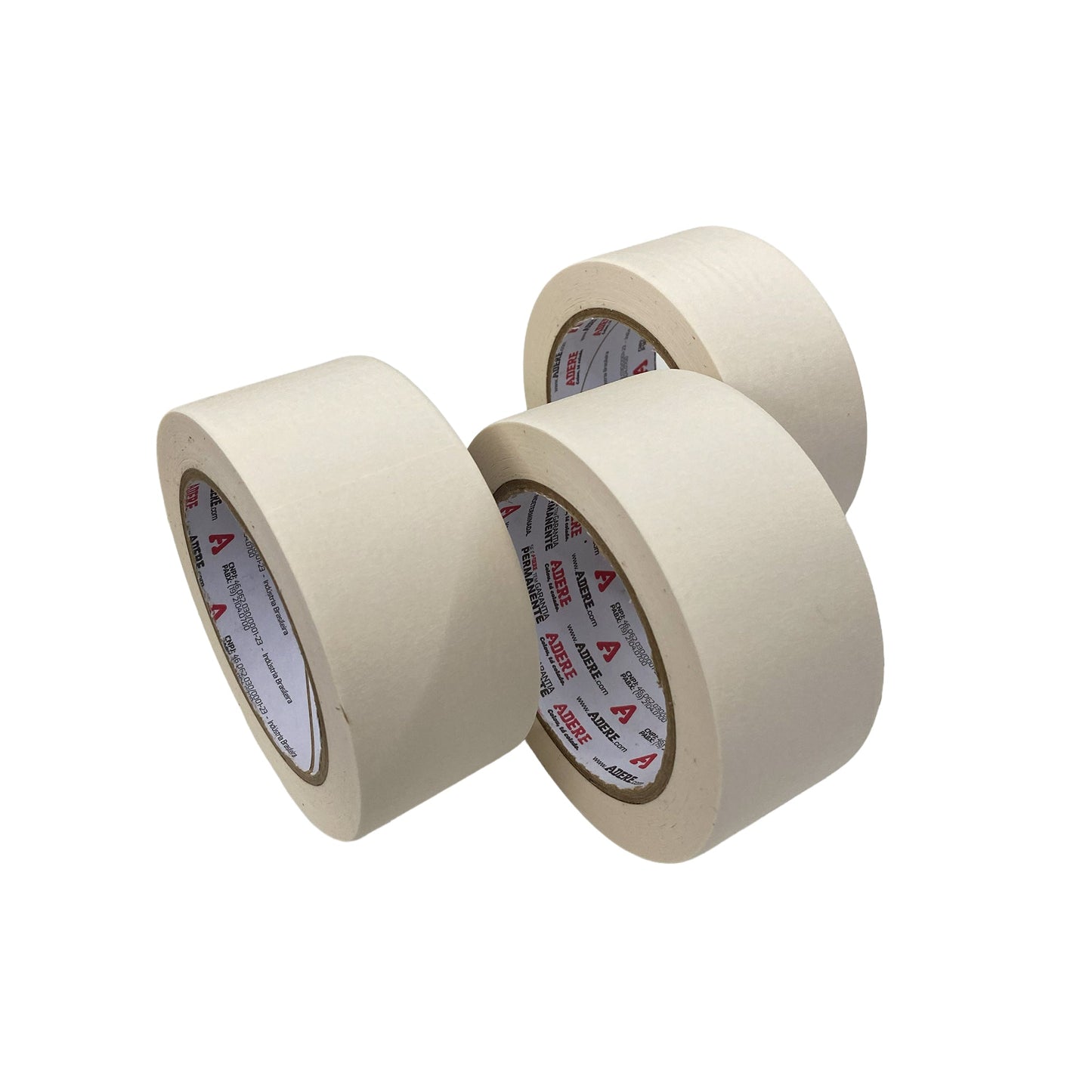 Fita Crepe Branca Uso Industrial - 48 mm x 50 m | Caixa com 5