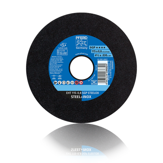 Disco Corte EHT 115-0,8 SGP Steelox PFERD ART. 61340394 | Caixa com 25