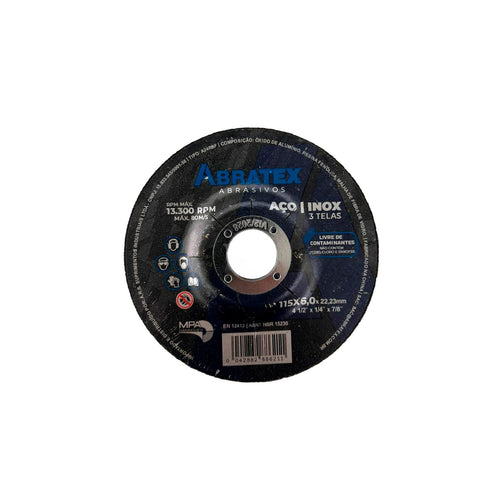 Disco de Desbaste 115-6,0 Abratex Premium