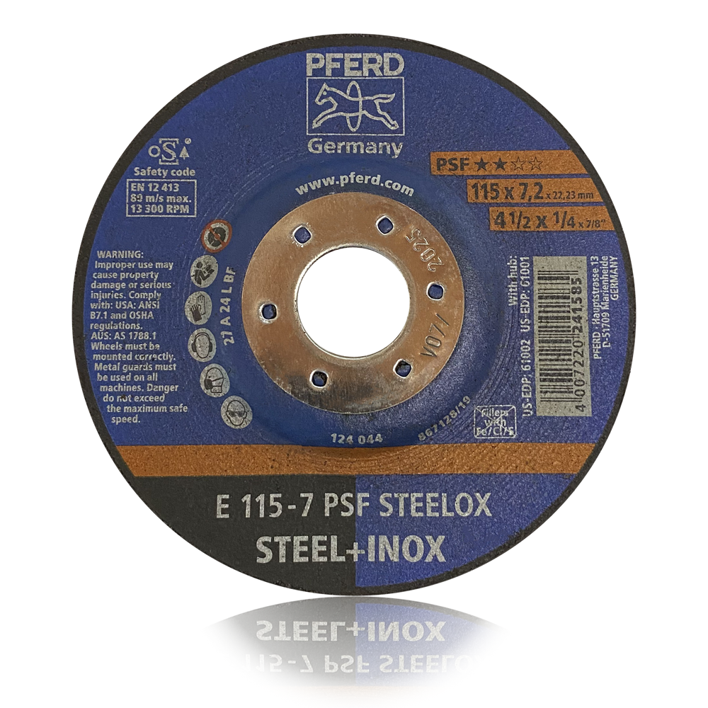 Disco Desbaste E 115-7 A 24 L PSF Steeelox PFERD ART. 62011640 | Caixa com 10