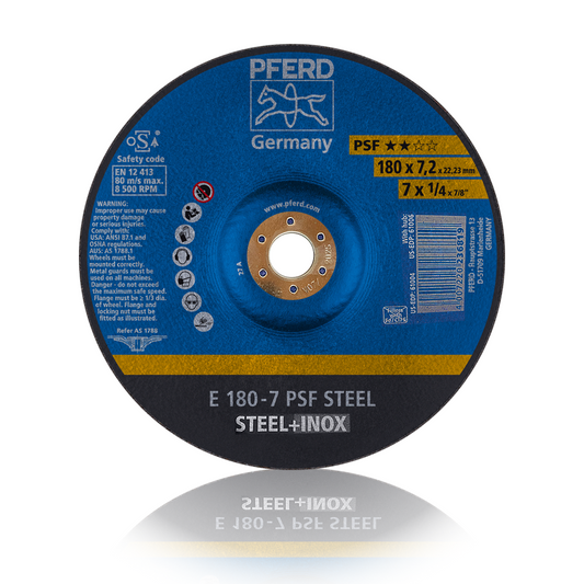 Disco Desbaste E 180-7 PSF Steeelox PFERD ART. 62017640 | Caixa com 10