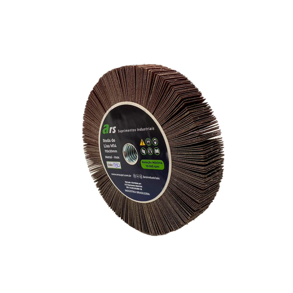 Roda Lixa 115-20 M14 - Grão 180 - ARS