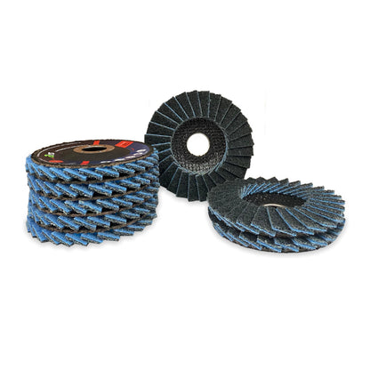 Disco Flap Manta Azul Fino 115mm – Abratex | Caixa com 10