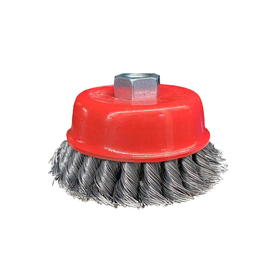 Escova Copo Trançada 100 mm M14 Aço Carbono – Abratex