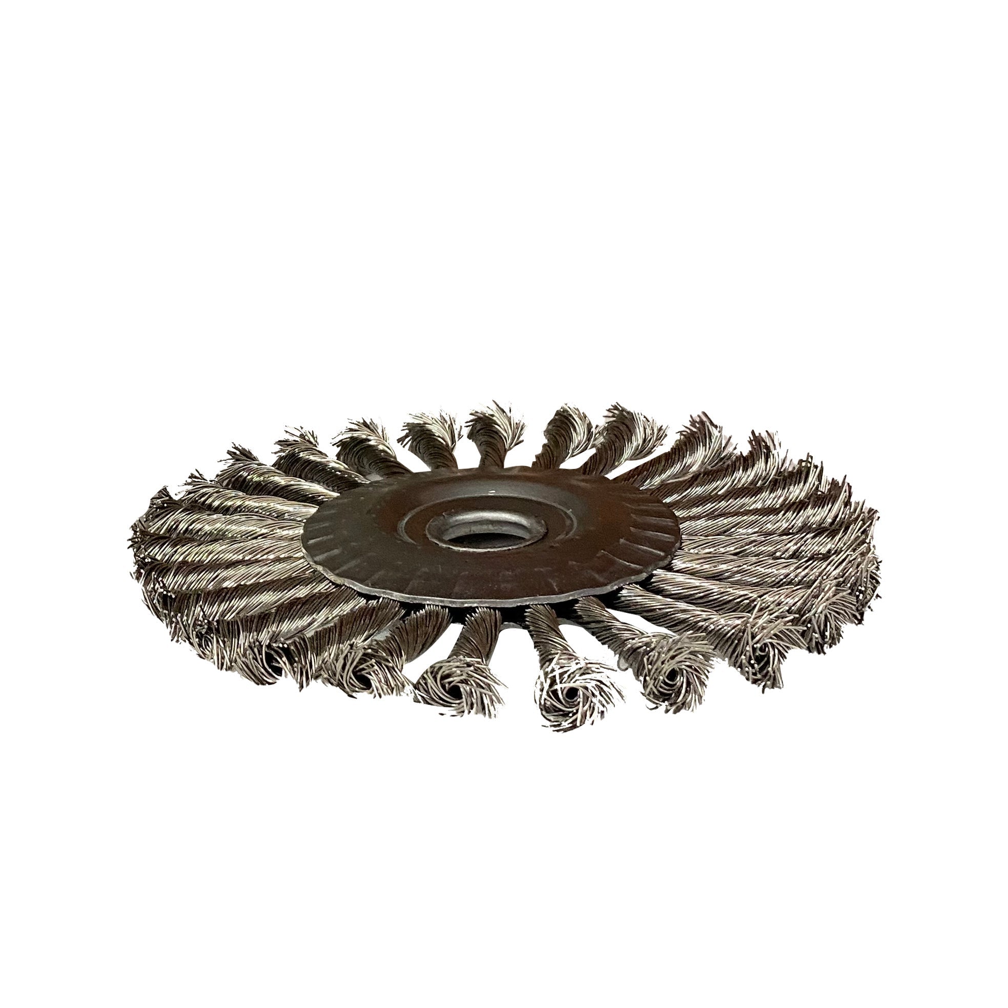 Escova Circular Inox Trançada 180x13 Furo 22 para Esmerilhadeira