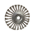 Escova Circular Inox Trançada 180x13 Furo 22 para Esmerilhadeira