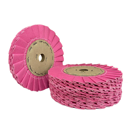 Roda de Polimento Plissada Rosa 250mm - 10" - 3R Fitabras
