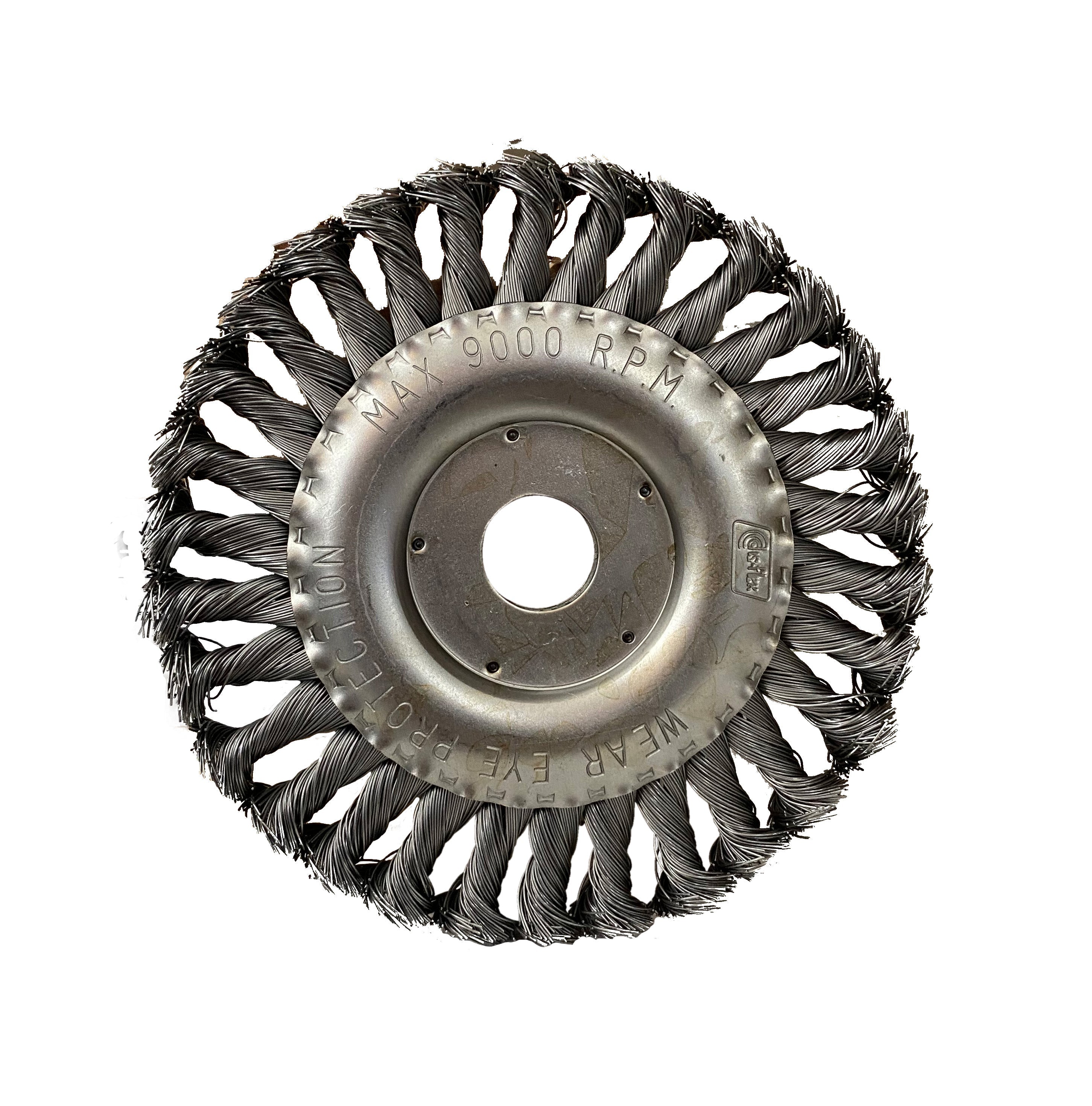 Escova Circular Aço Carbono Trançada 150x13 Furo 22 para Esmerilhadeira