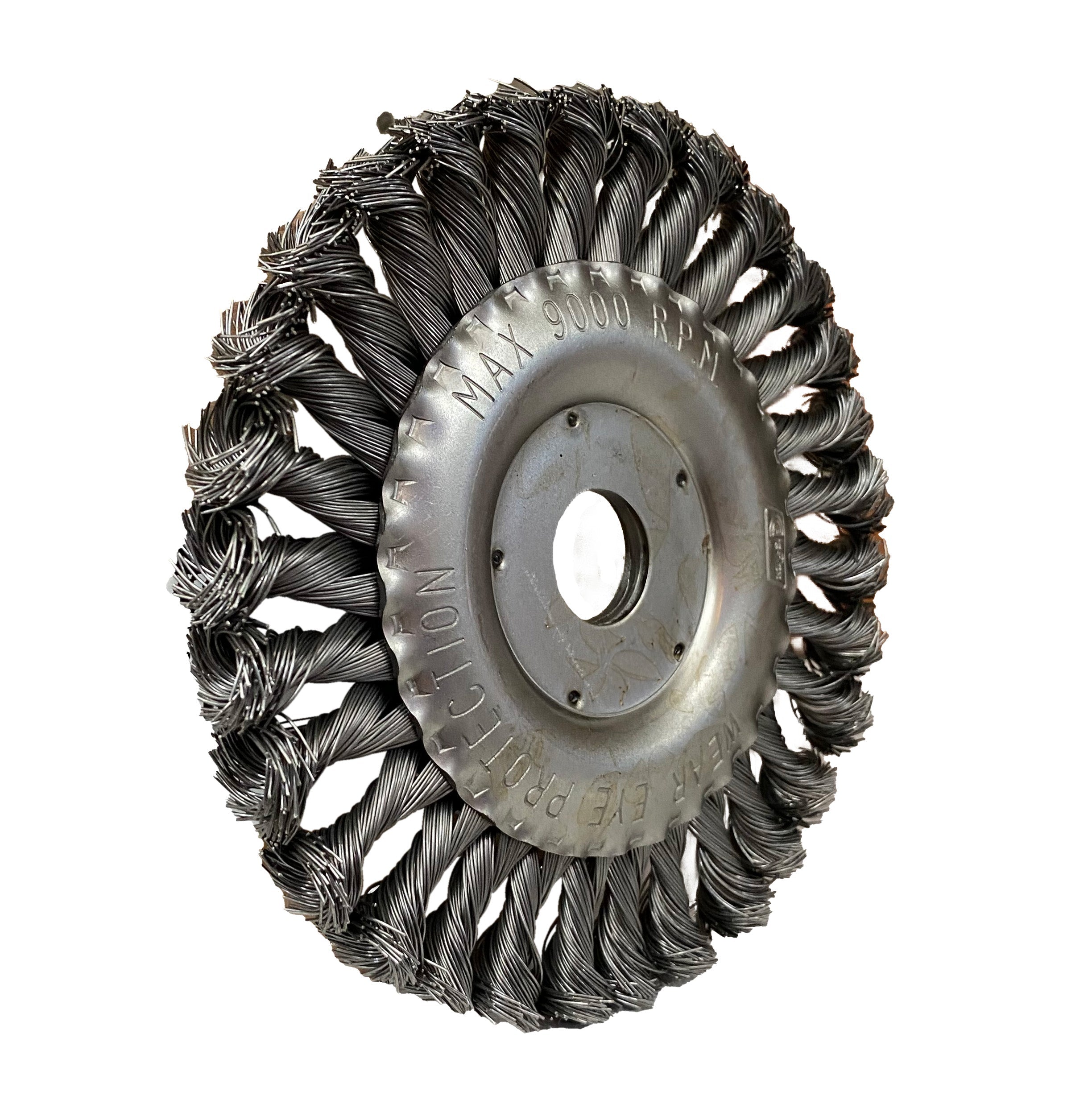 Escova Circular Aço Carbono Trançada 150x13 Furo 22 para Esmerilhadeira