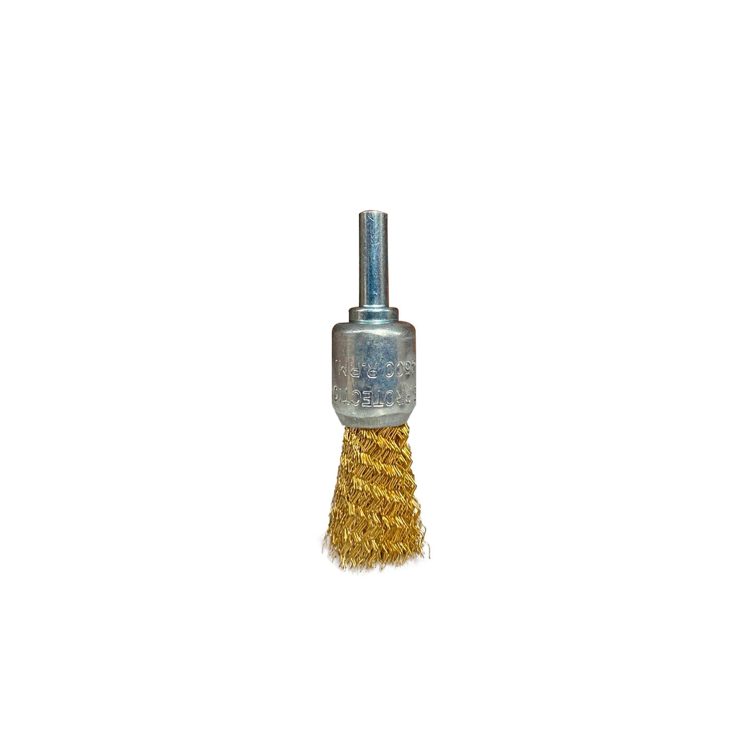 Escova Pincel Aço Carbono Latonado Ondulado 19 mm para Limpeza Industrial