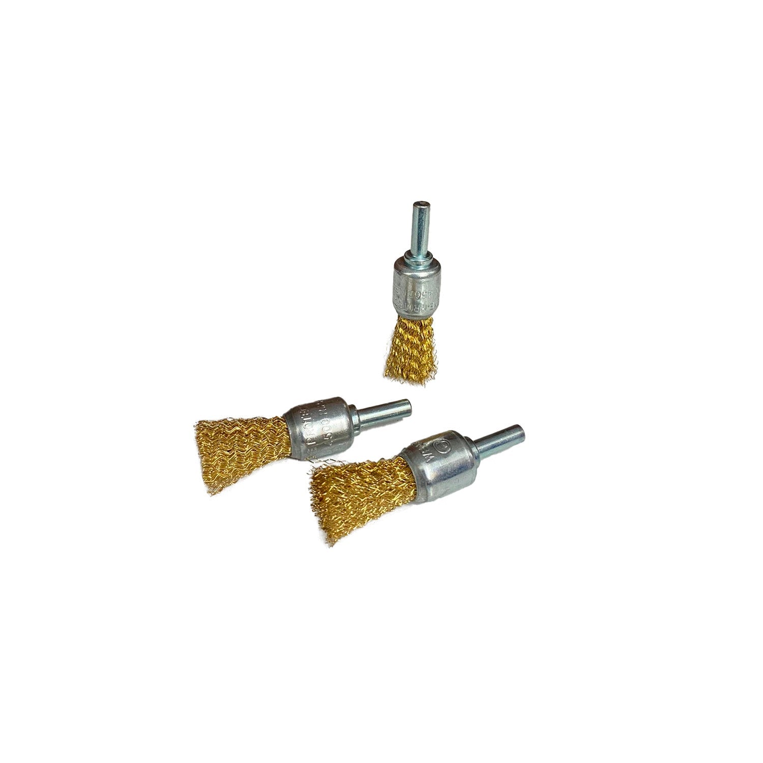 Escova Pincel Aço Carbono Latonado Ondulado 19 mm para Limpeza Industrial