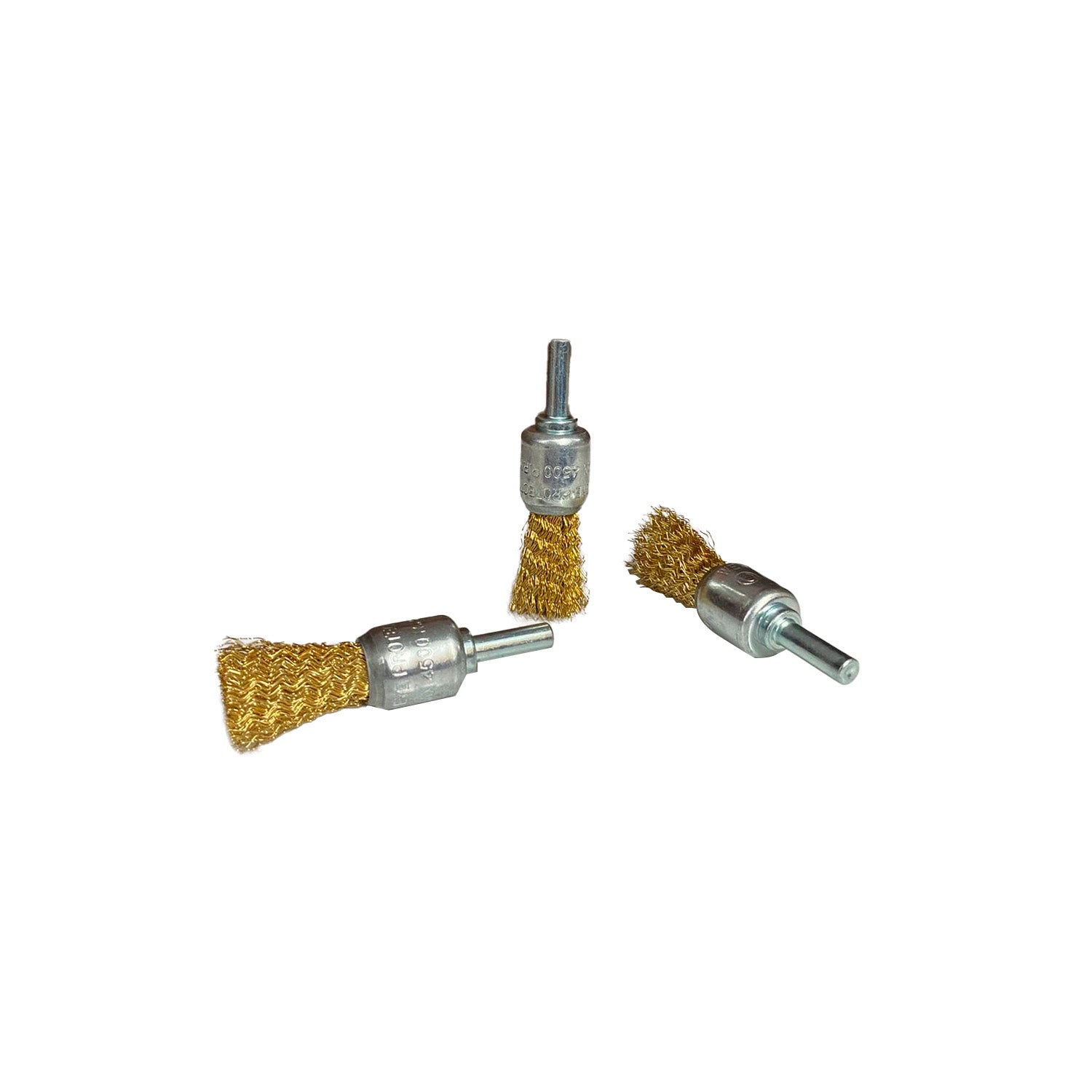 Escova Pincel Aço Carbono Latonado Ondulado 19 mm para Limpeza Industrial