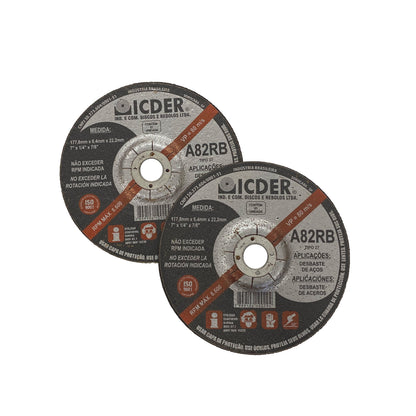 Disco de Desbaste 7" x 1/4" x 7/8" - Icder