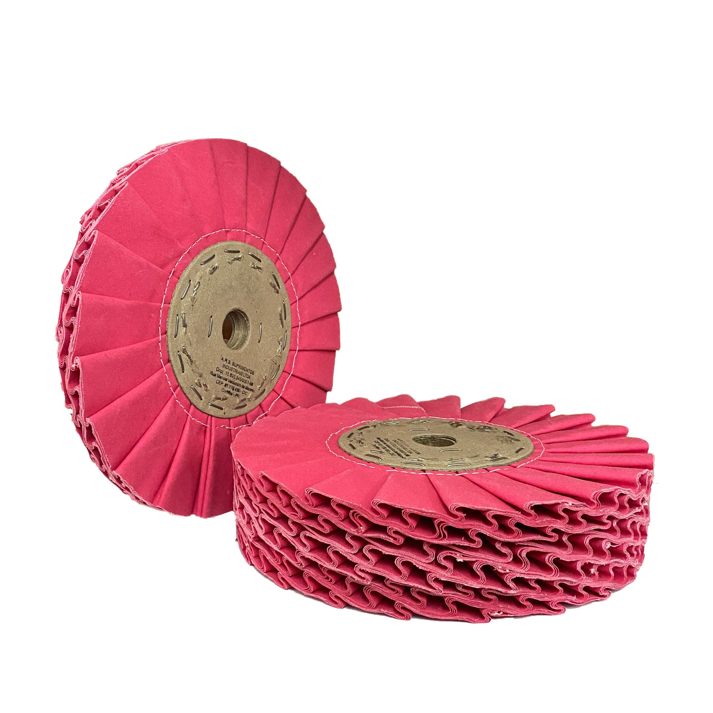 Roda de Polimento Plissada Rosa 300mm - 12" - 3R Fitabras