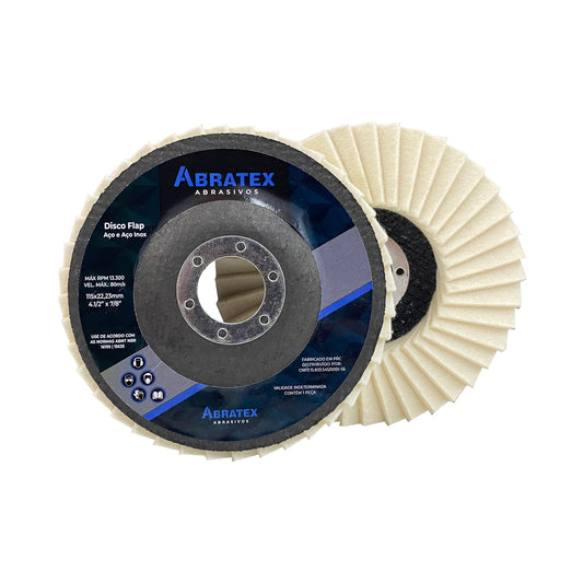 Disco Flap Feltro – Modelo Baixo | Abratex | Caixa com 5