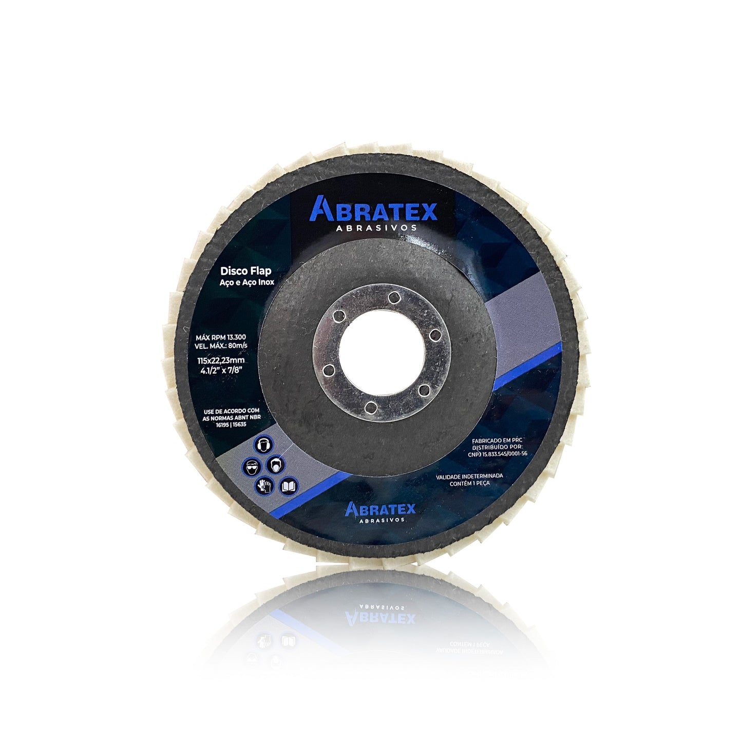 Disco Flap Feltro – Modelo Baixo | Abratex | Caixa com 5