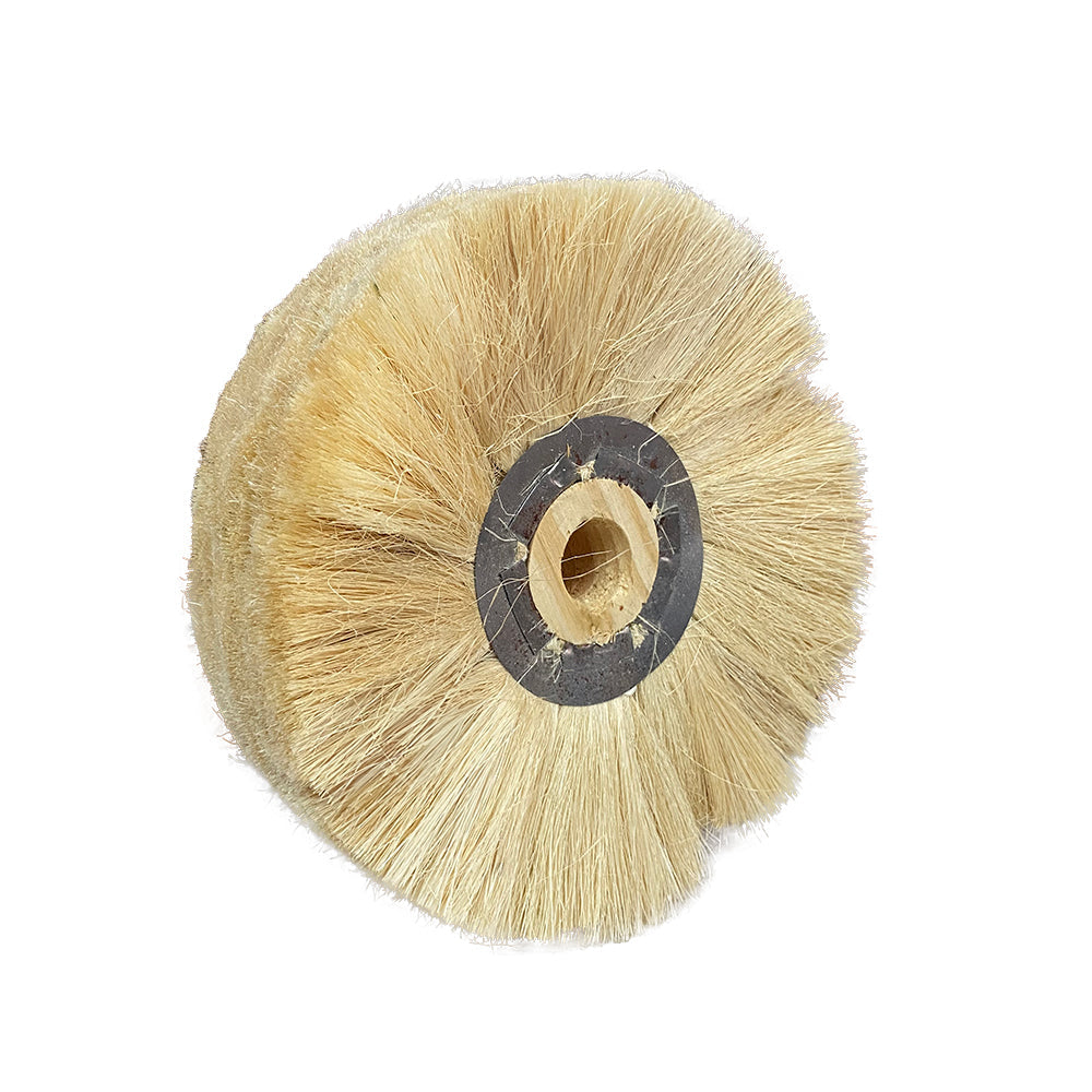 Roda Escova de Sisal 10x2x1.1/4 – Polimento e Acabamento Metais