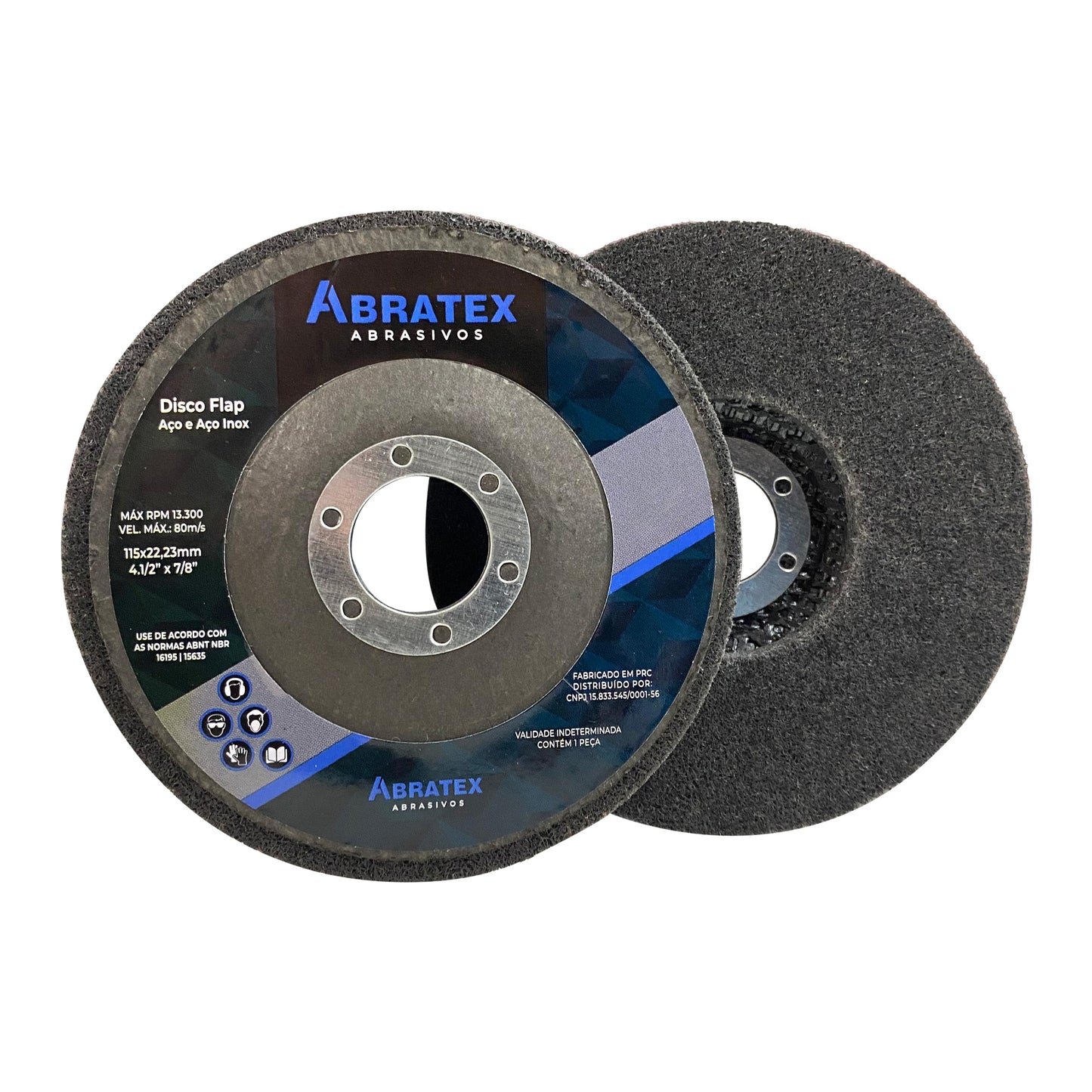 Disco Flap Manta Abrasiva Convoluta 115mm | Abratex | Caixa com 5