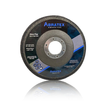 Disco Flap Manta Abrasiva Convoluta 115mm | Abratex | Caixa com 5