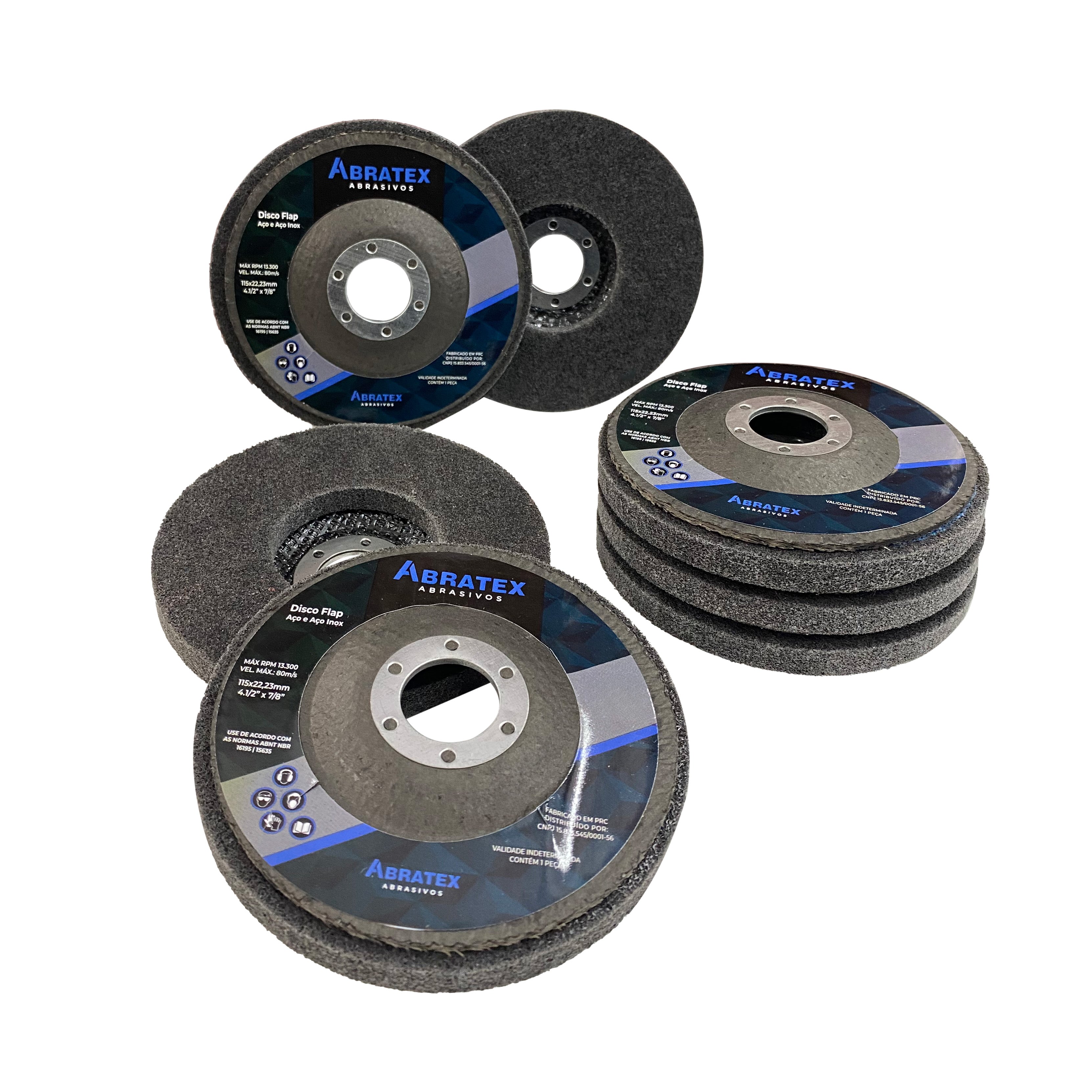 Disco Flap Manta Abrasiva Convoluta 115mm | Abratex | Caixa com 5