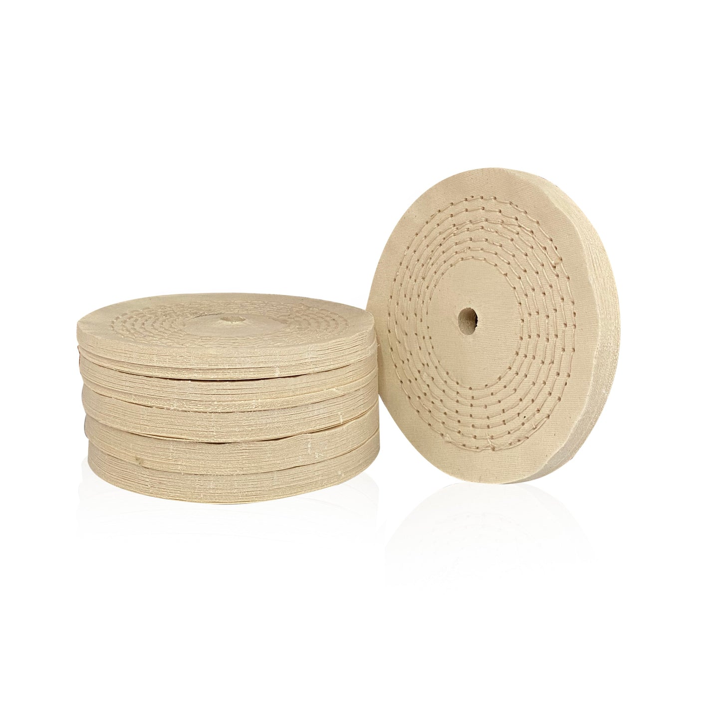 Roda Polimento Algodão 150x15 - Branco Macia - Roda 6"