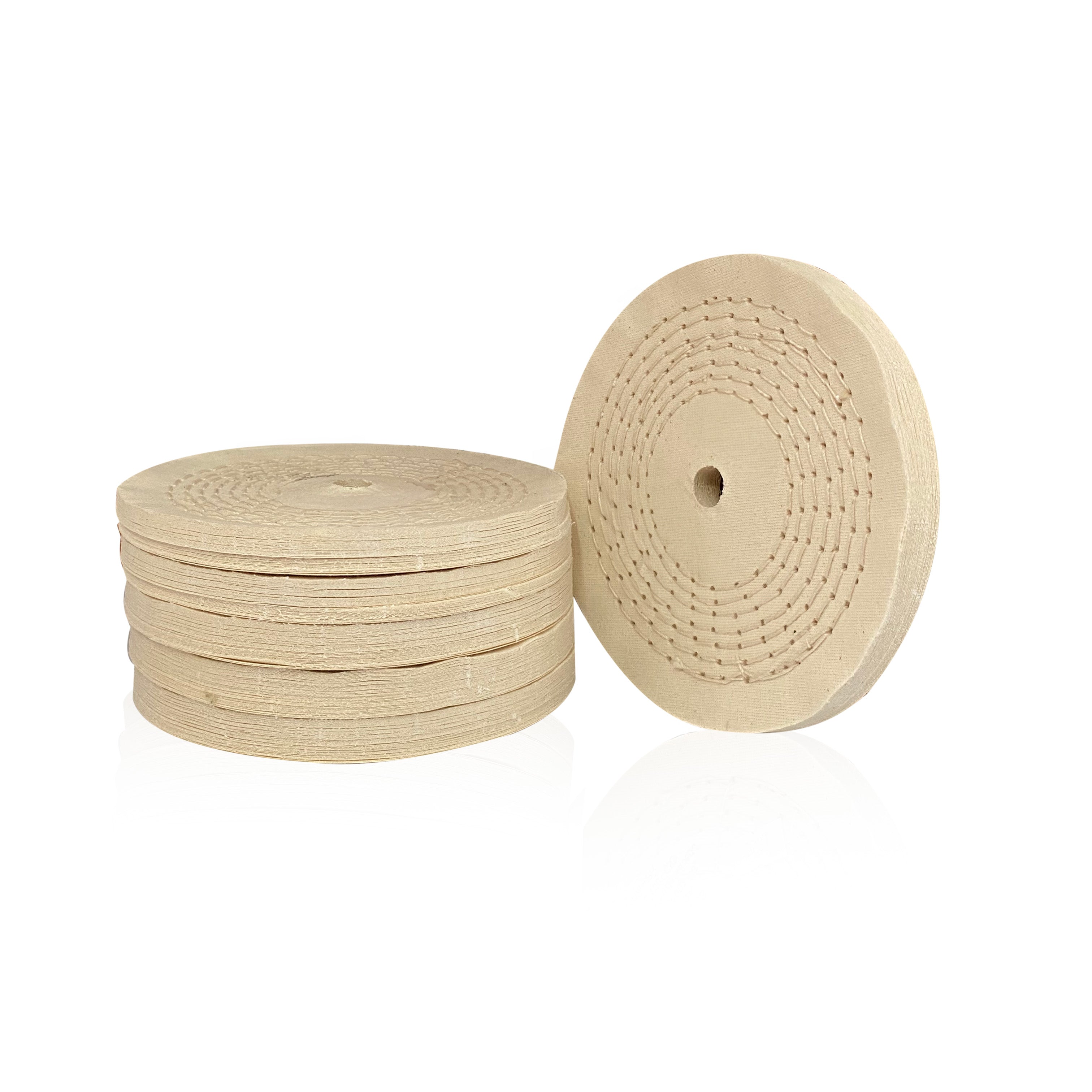 Roda Polimento Algodão 150x15 - Branco Macia - Roda 6"
