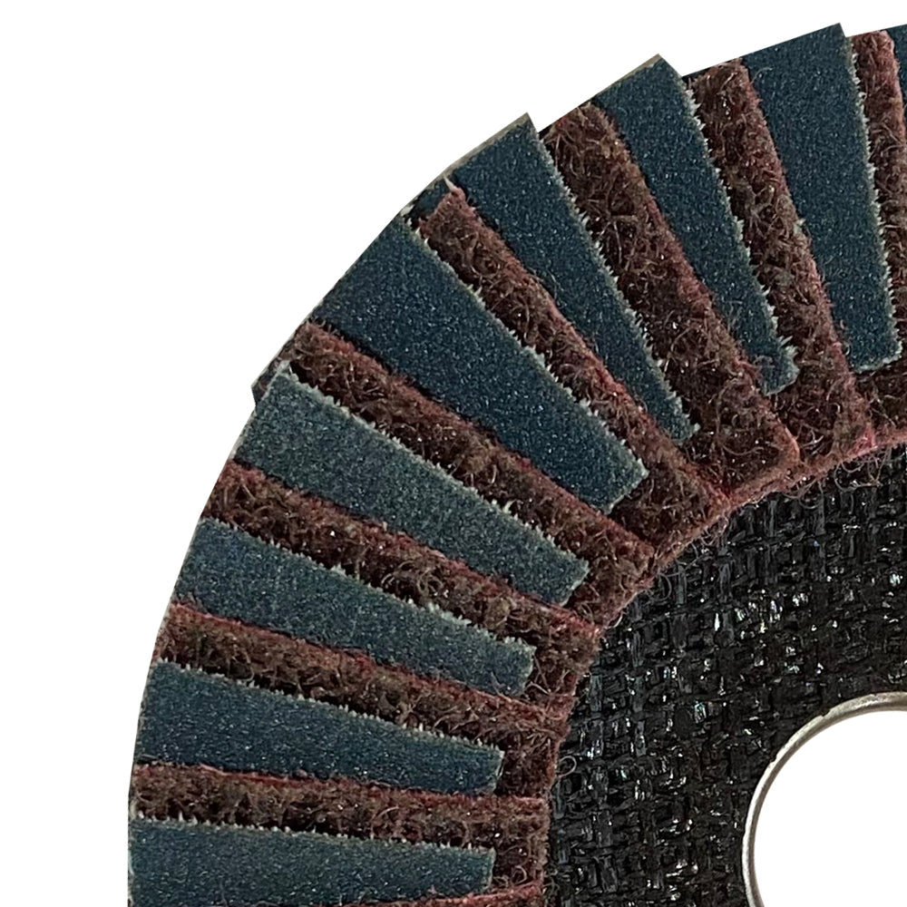 Disco Flap Misto 115mm - Manta Vinho e Lixa 120 Abratex | Caixa com 5