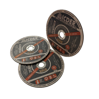 Disco De Corte - 7" x 1/8" x 7/8" - 2 Telas - Icder - 177,8 x 3,2 x 22,2 mm