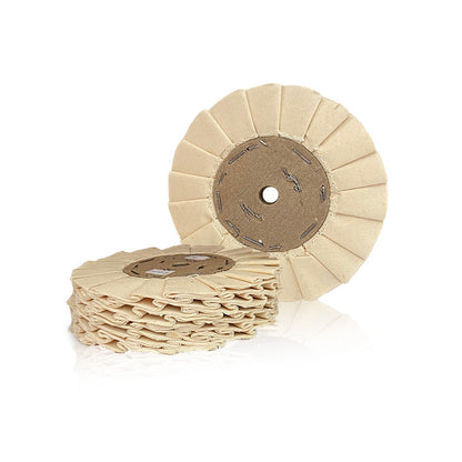 Roda de Polimento Plissada Branca 150mm - 6"