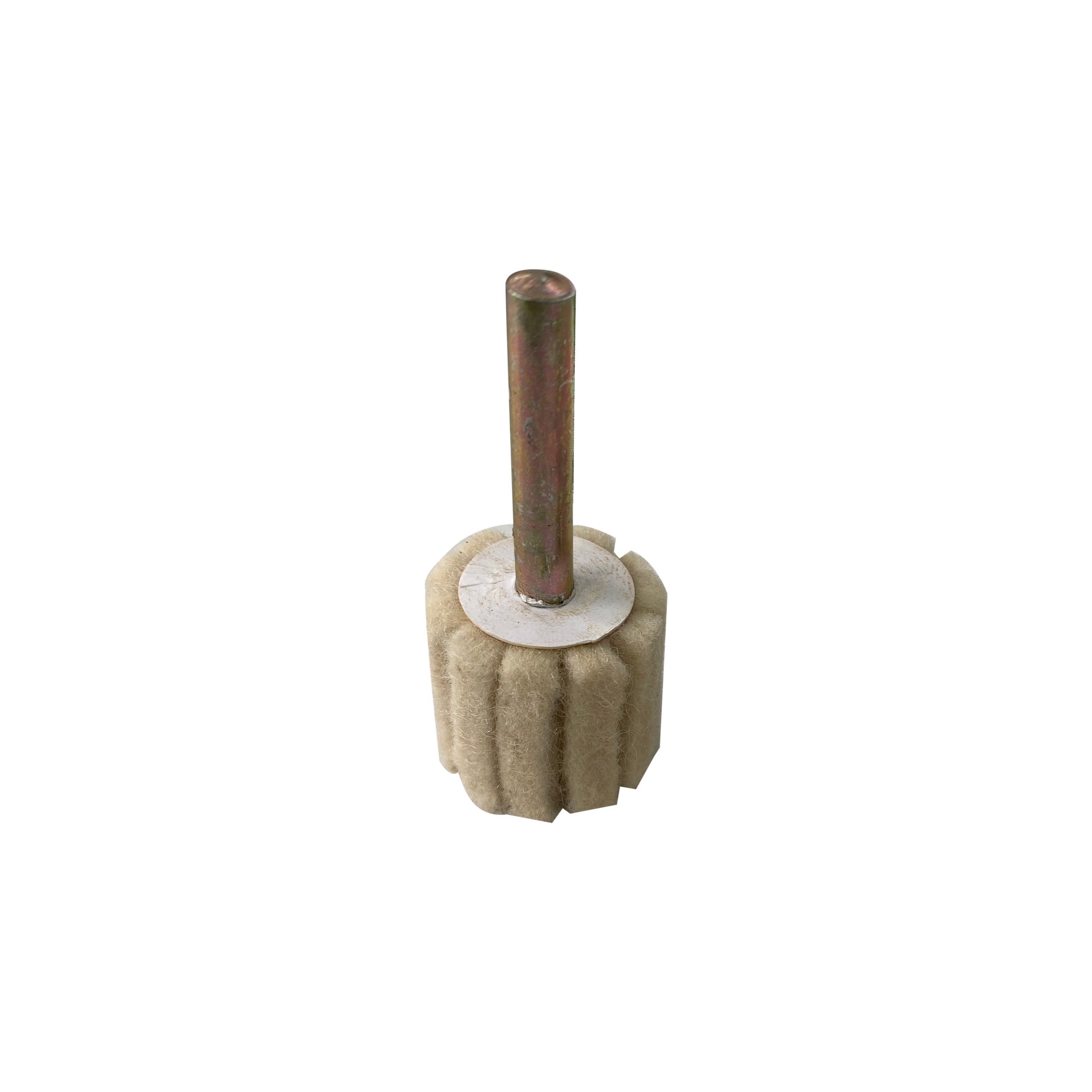 Roda de Feltro 25x25 mm Haste 6 mm ABRATEX