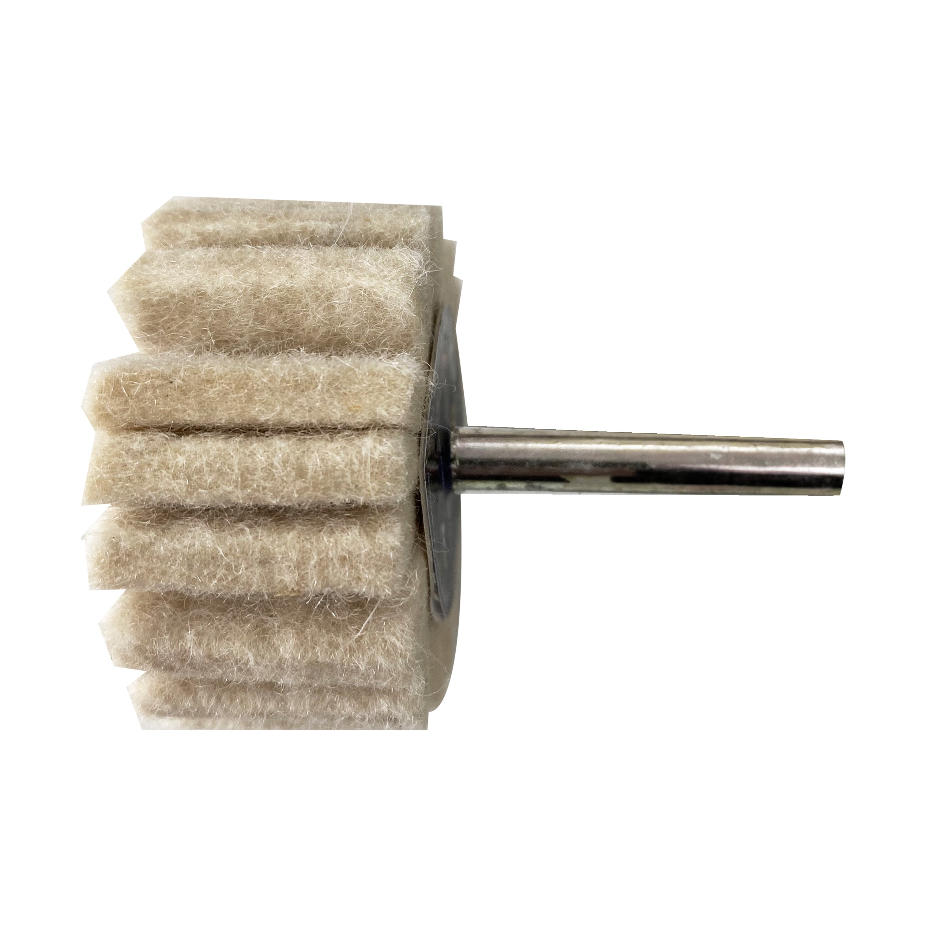 Roda de Feltro 50x25 mm com Haste 6 mm ABRATEX