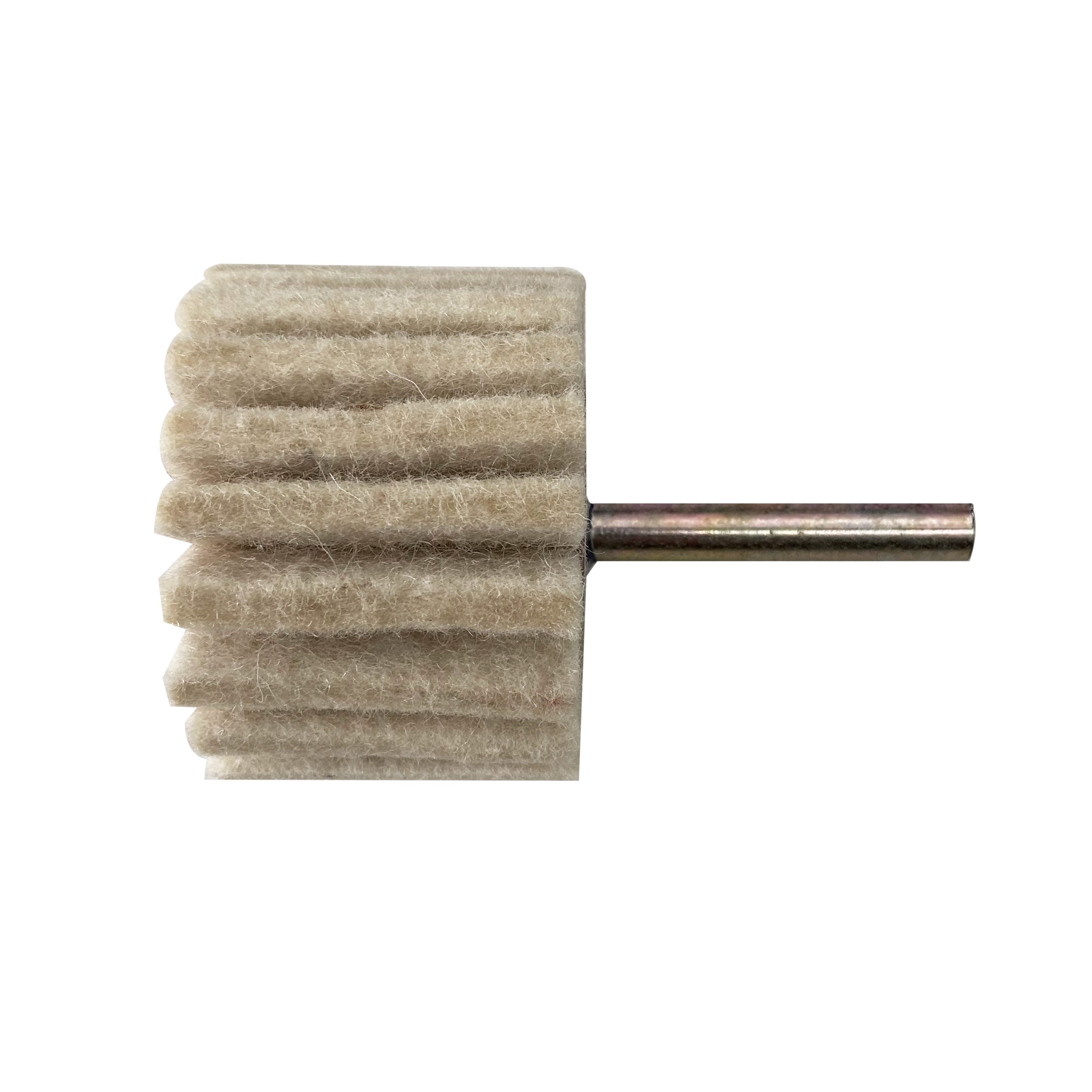 Roda de Feltro 50x35 mm com Haste 6 mm ABRATEX