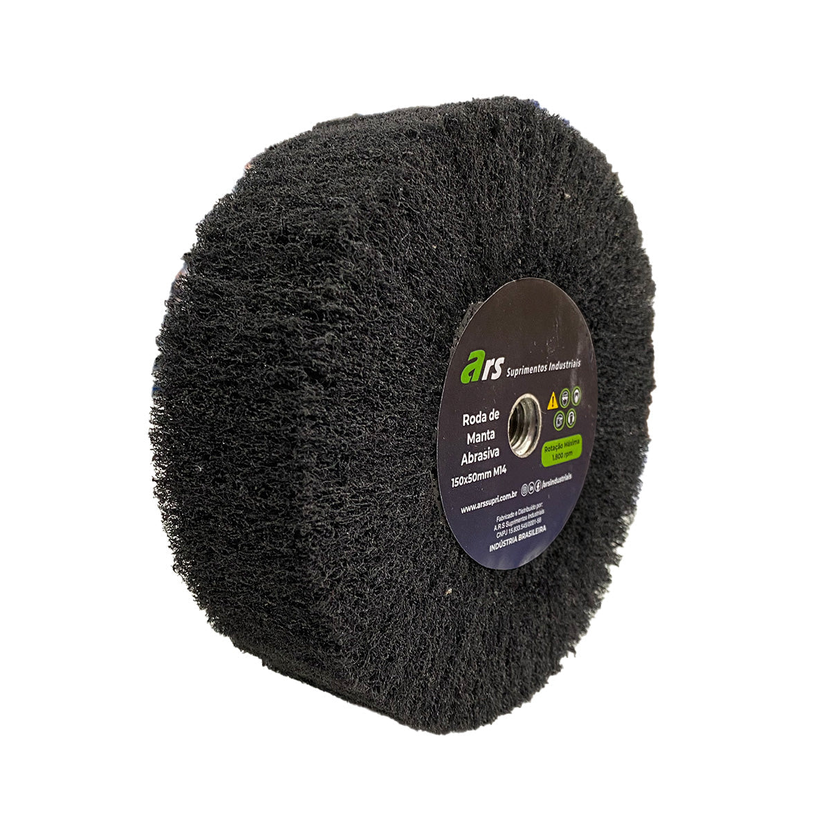 Roda Manta Abrasiva Preta SIC 150x50 M14