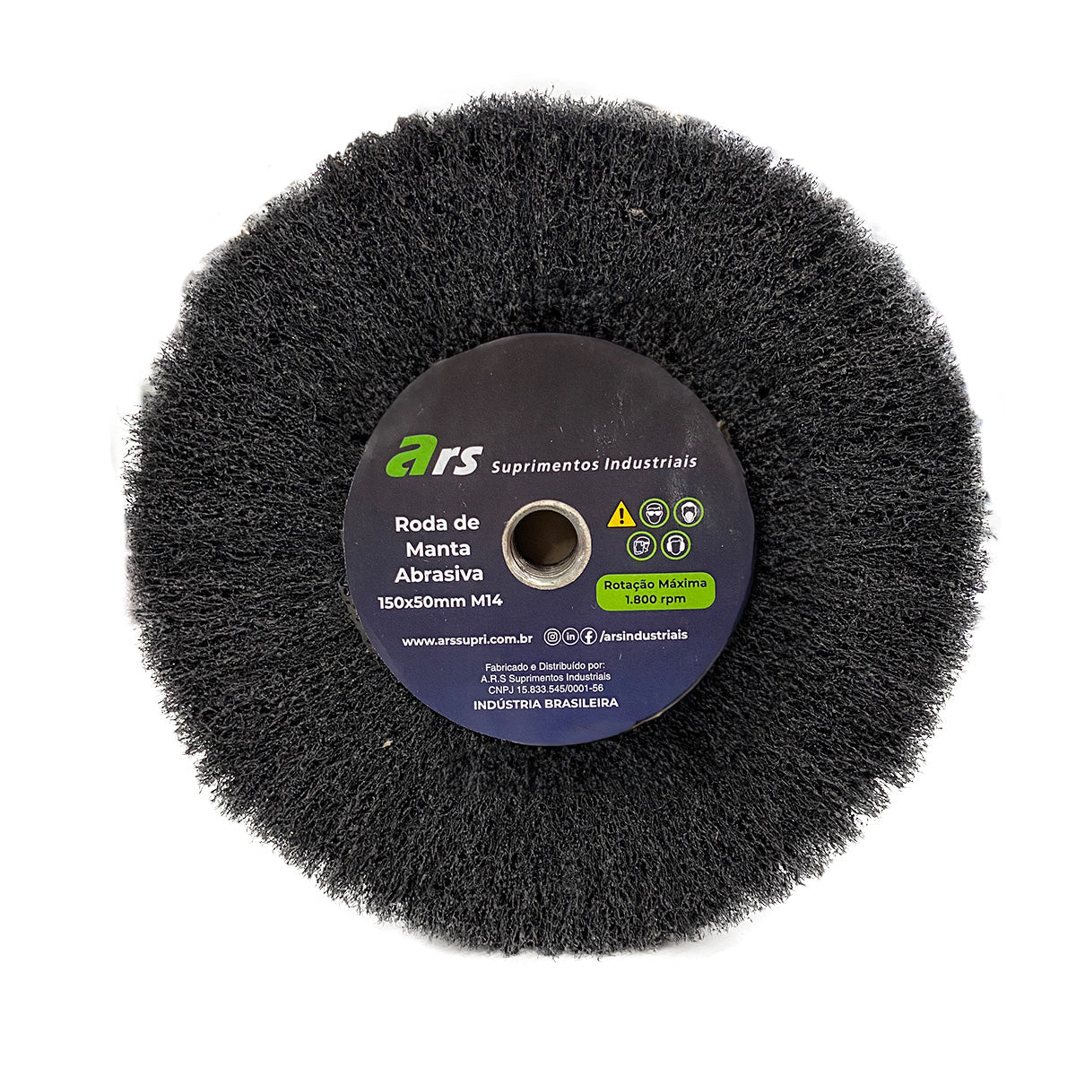 Roda Manta Abrasiva Preta SIC 150x50 M14
