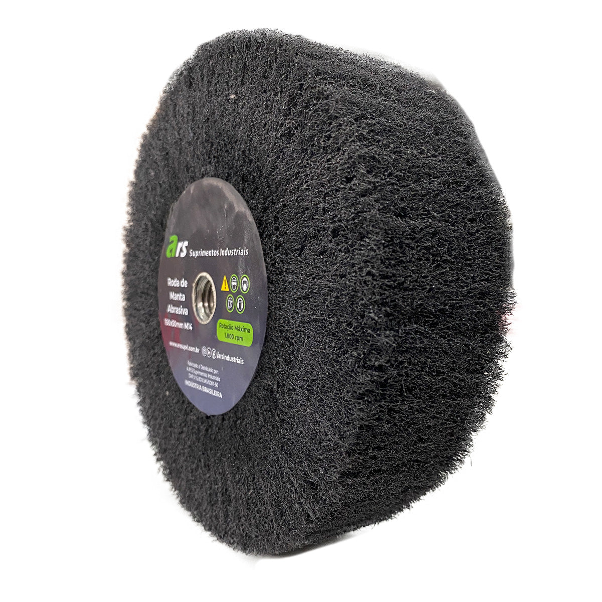 Roda Manta Abrasiva Preta SIC 150x50 M14