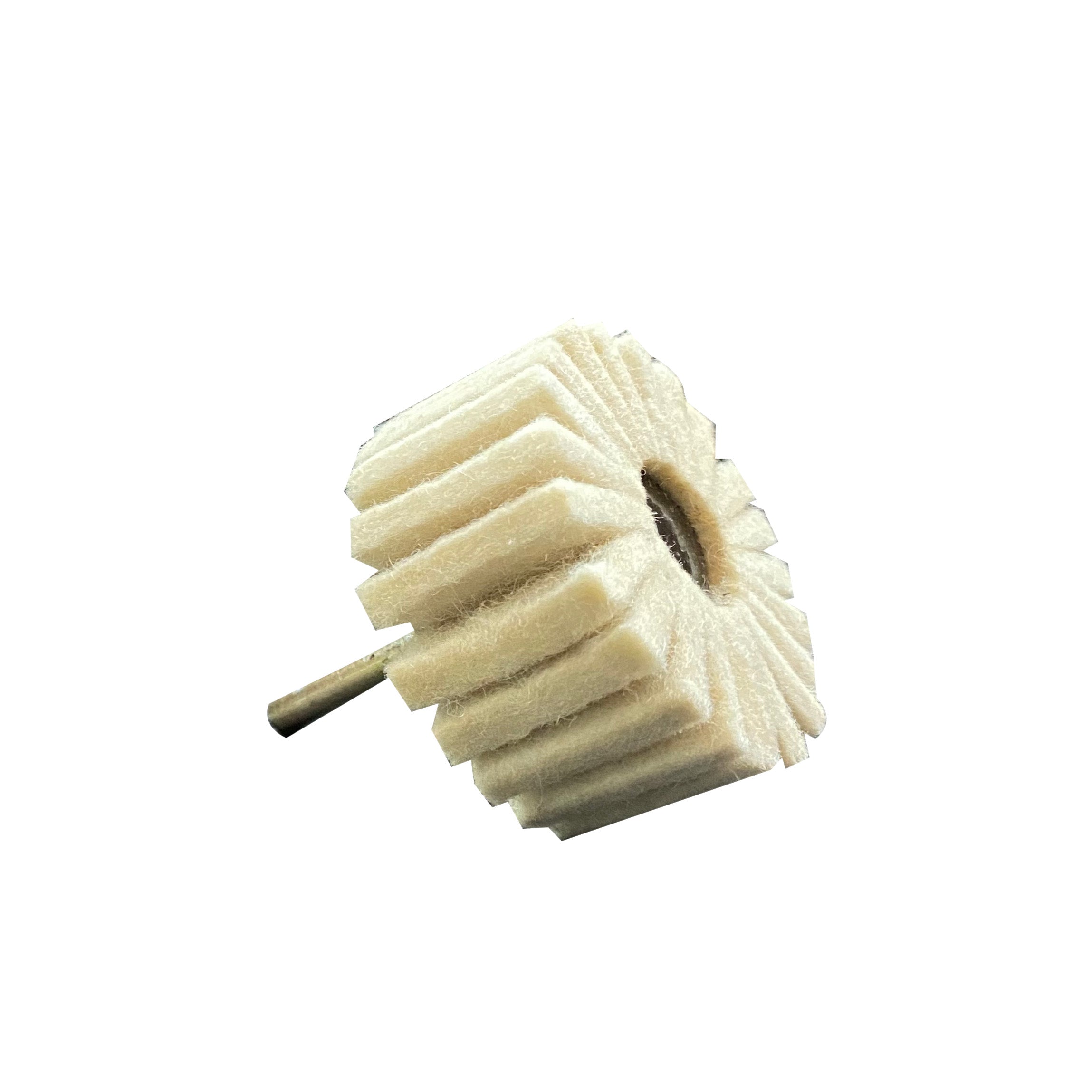 Roda de Feltro 60x30 mm com Haste 6 mm ABRATEX