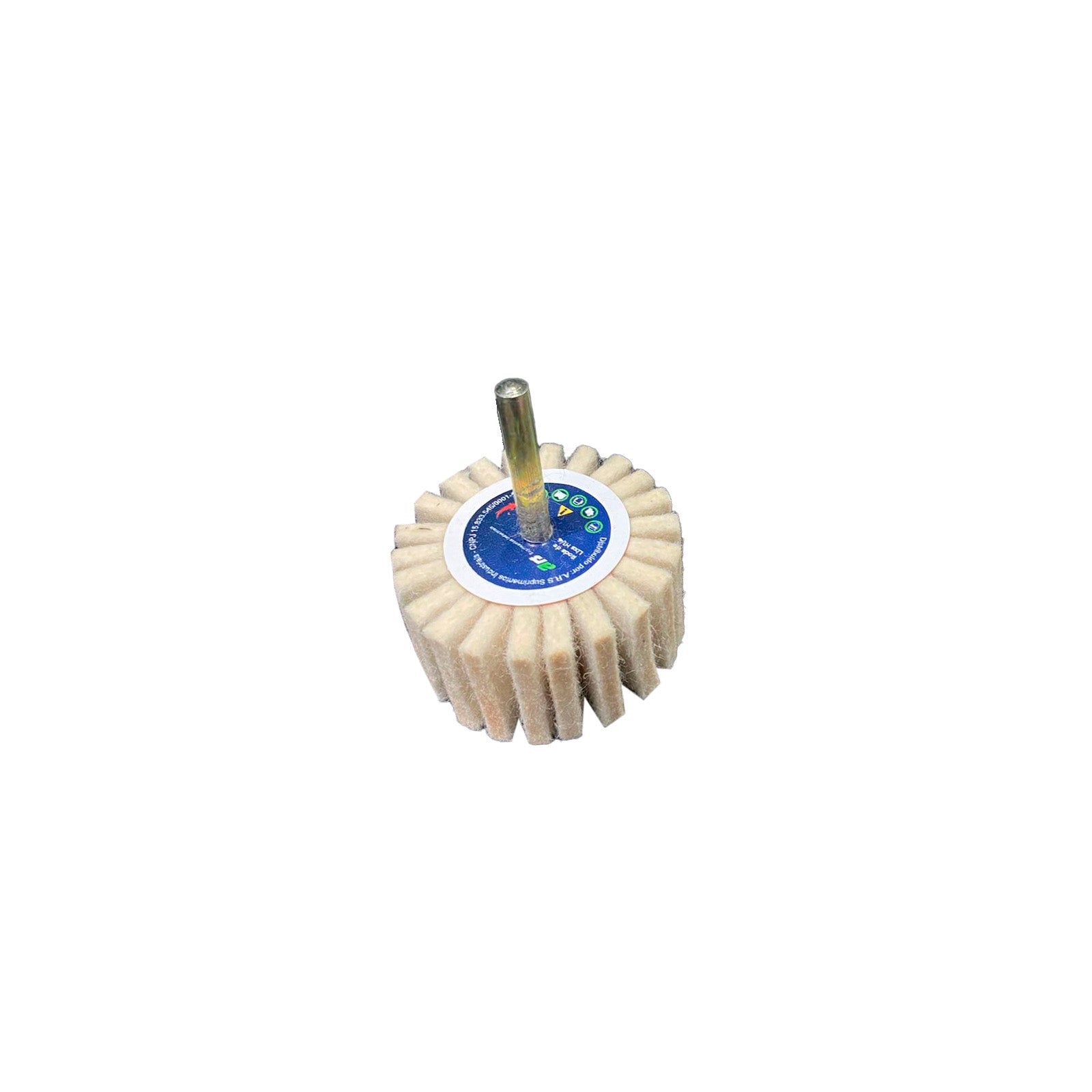 Roda de Feltro 60x30 mm com Haste 6 mm ABRATEX