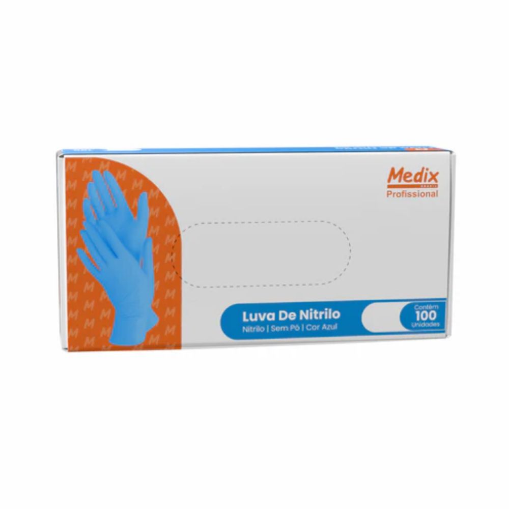 Luva Nitrílica Descartável G Medix | Caixa 100 Unidades | CA 44528