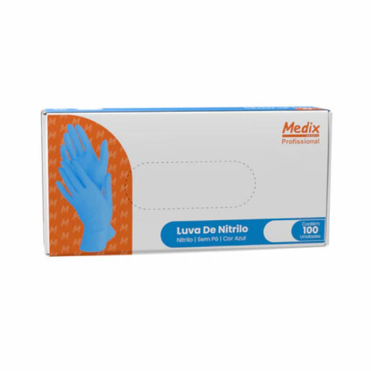 Luva Nitrílica Descartável G Medix | Caixa 100 Unidades | CA 44528