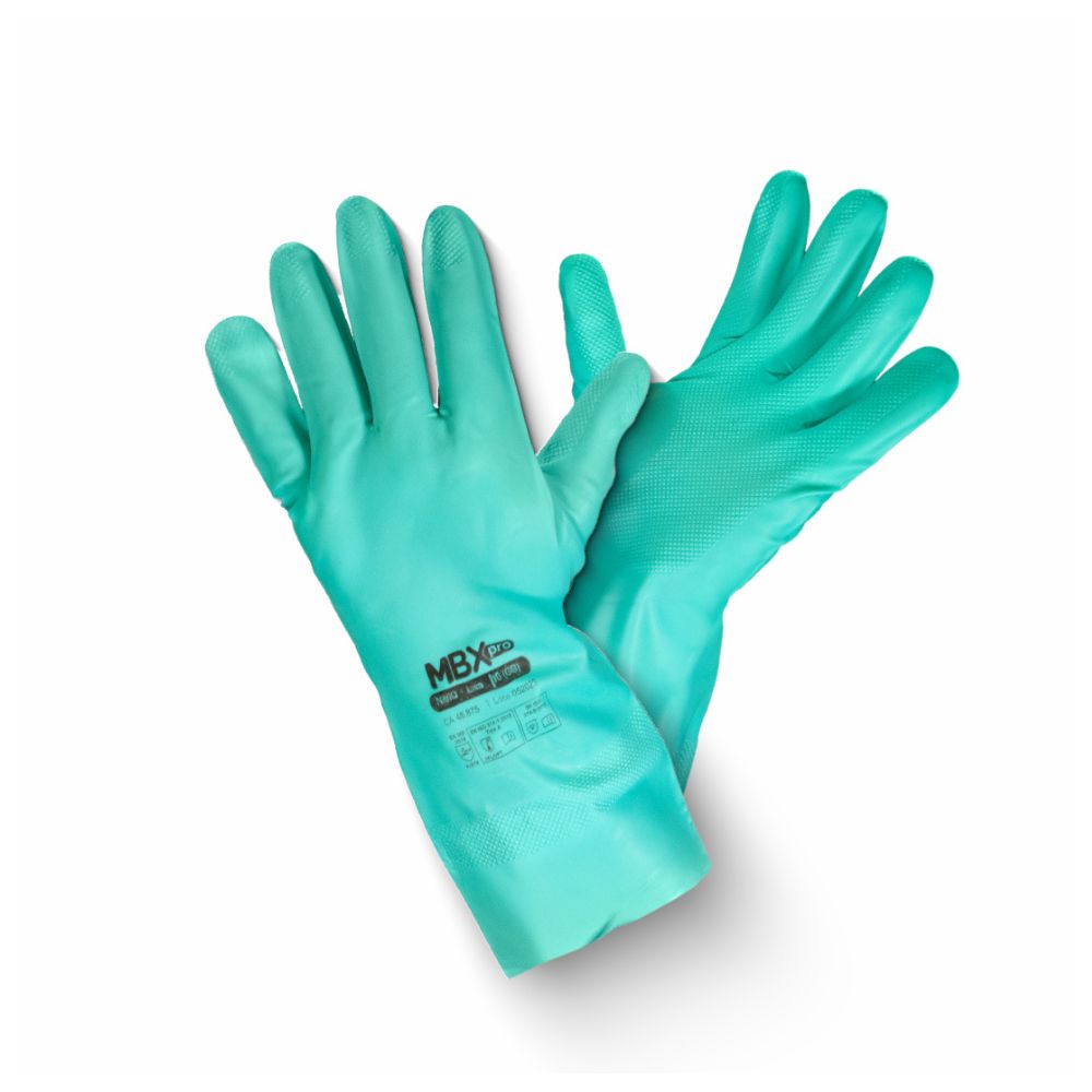 Luva Nitrílica - Tamanho G Proteção Química NitriQ+ Flocada | CA 48884 | MBX