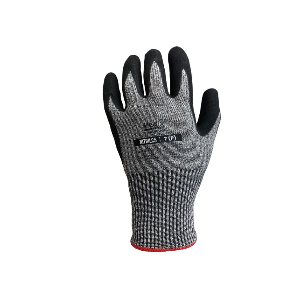 Luva de Segurança Contra Cortes NitrilC5 - Tamanho 7 | MBX | CA 48.742 | Caixa com 10 Pares