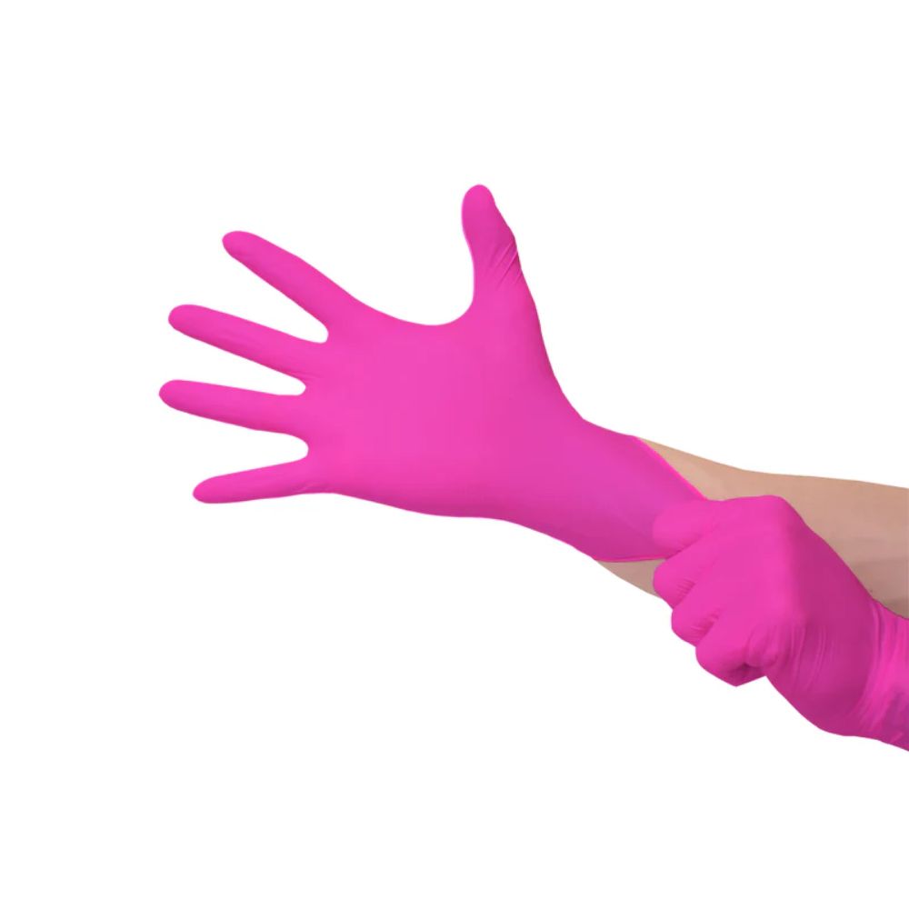 Luva Nitrílica Descartável G Rosa Medix | Caixa 100 Unidades | CA 44528