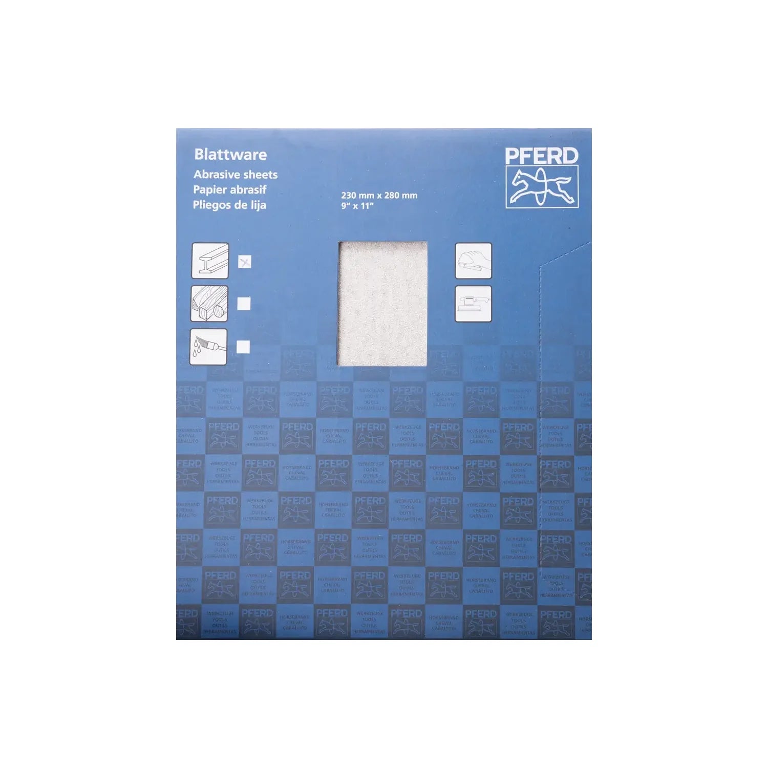 Folha de Lixa Seca ECO-AC PFERD 230 x 280 mm | Alto Desempenho para Lixamento a Seco